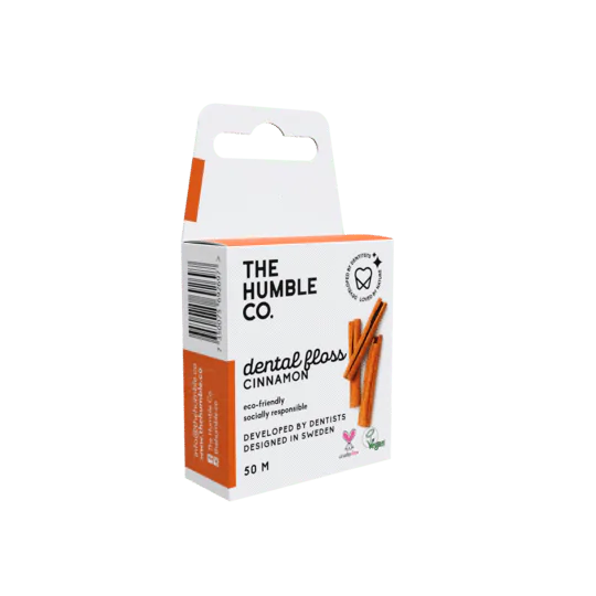 Зубна нитка-флос Humble зі смаком кориці, 50м - 2915, Гігієна ротової порожнини, Засоби догляду за ротовою порожниною, Зубні нитки, Міжзубний догляд, фото, купити