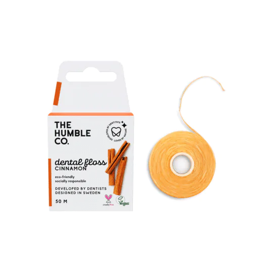 Зубна нитка-флос Humble зі смаком кориці, 50м - 2916, Гігієна ротової порожнини, Засоби догляду за ротовою порожниною, Зубні нитки, Міжзубний догляд, фото, купити