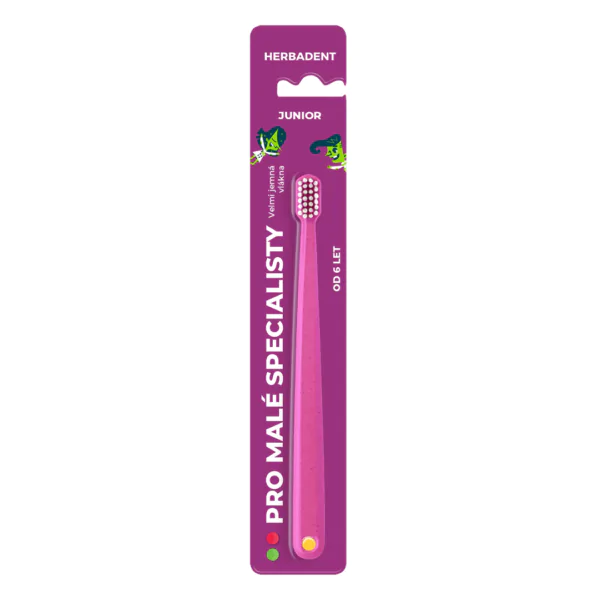 Дитяча зубна щітка Herbadent PINK від 6 років - 8602, Soft, Ultrasoft, Гігієна ротової порожнини, Дитячі зубні щітки, Засоби догляду за ротовою порожниною, Зубні Щітки, Зубні щітки та насадки, фото, купити