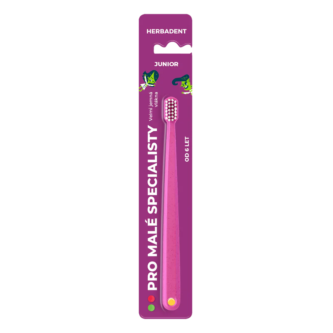 Дитяча зубна щітка Herbadent PINK від 6 років - 8602, Soft, Ultrasoft, Гігієна ротової порожнини, Дитячі зубні щітки, Засоби догляду за ротовою порожниною, Зубні Щітки, Зубні щітки та насадки, фото, купити