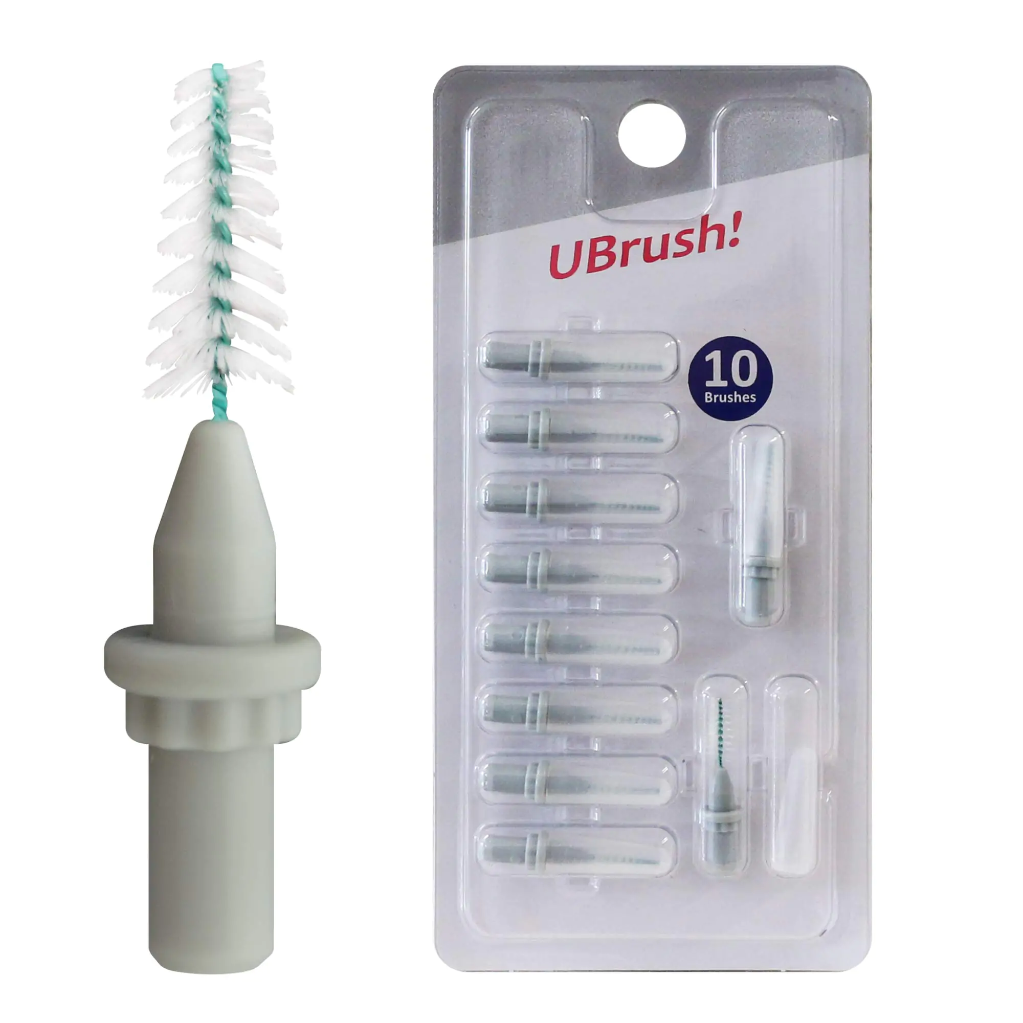 Браш UBrush! інтердентальний 1,0мм, білий - 8742, Електричні насадки, Засоби догляду за ротовою порожниною, Зубні інтердентальні браші, Зубні щітки та насадки, Міжзубний догляд, фото, купити